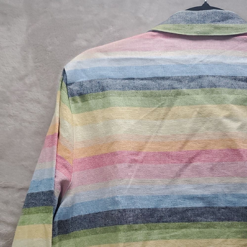 ALFRED DRUNNER | 12 WOMEN'S | JACKET BUTTON DOWN SHIRT  in RAINBOW 19232 29961 - Picture 14 of 16